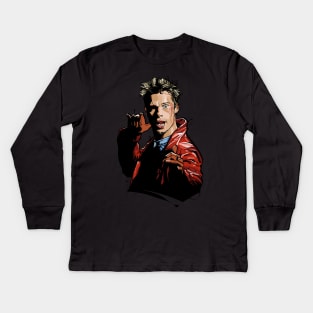 Tyler Durden Kids Long Sleeve T-Shirt